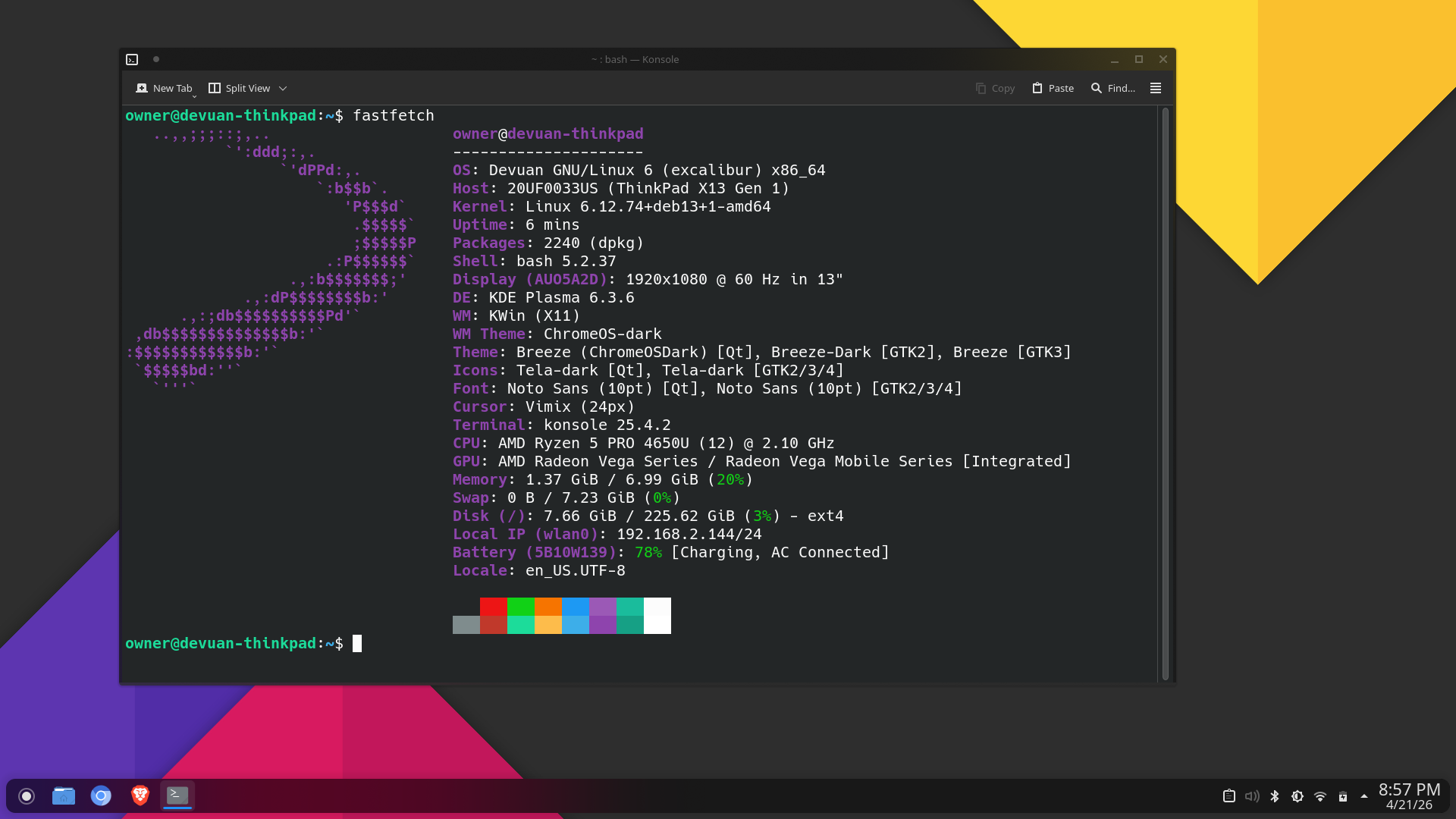 Devuan Linux with ChromeOS theme